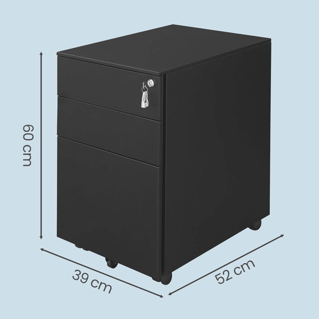 Rollcontainer, unter Schreibtisch, mit 3 Schublade