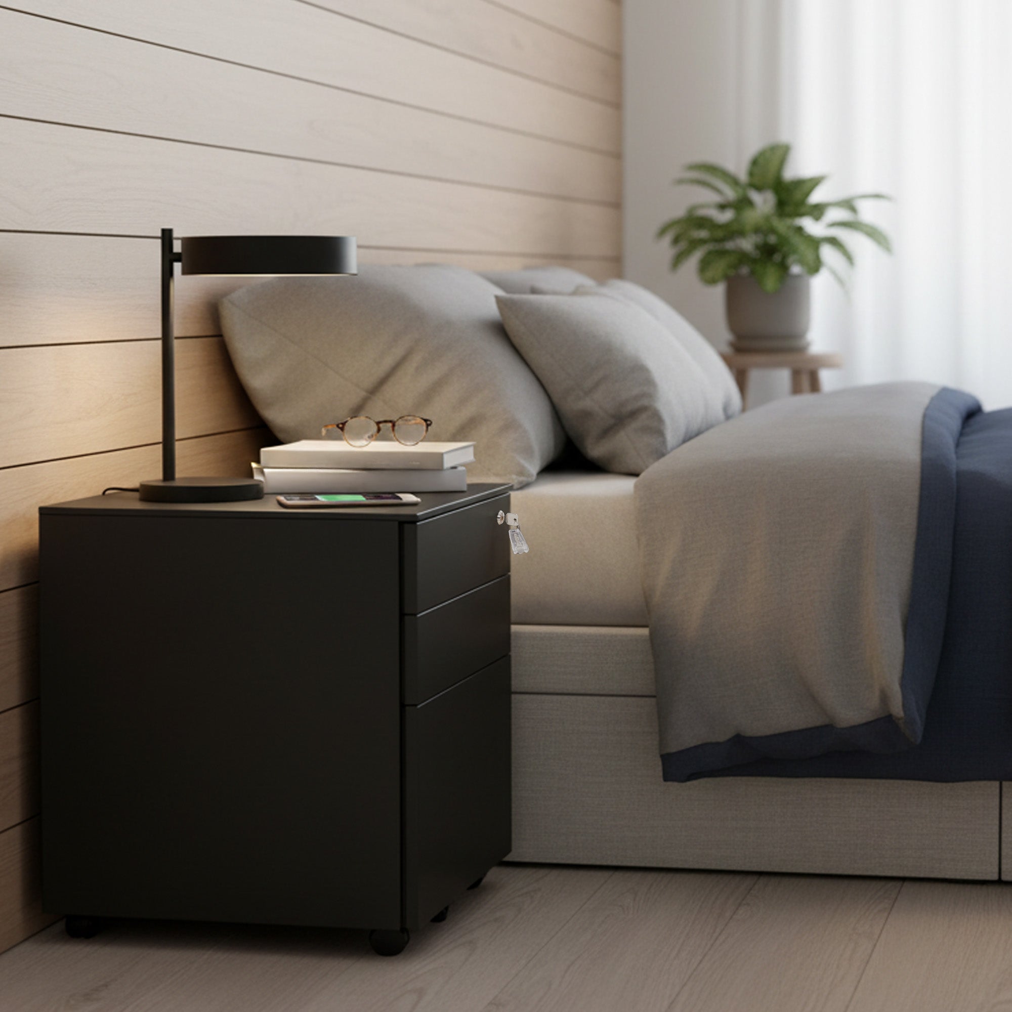 Rollcontainer, unter Schreibtisch, mit 3 Schublade
