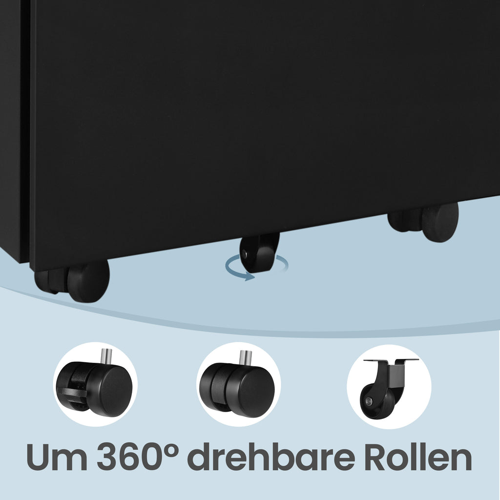 Rollcontainer, unter Schreibtisch, mit 3 Schublade