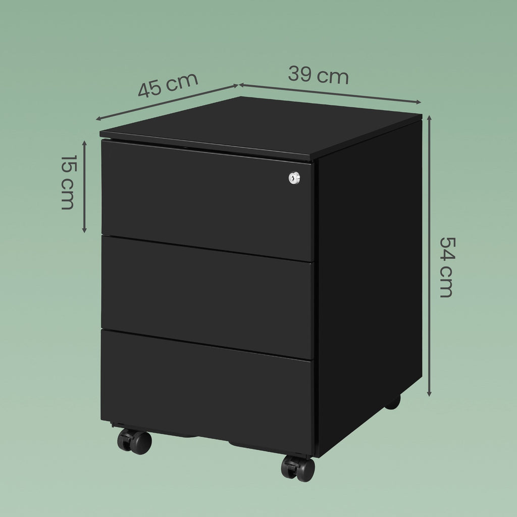Rollcontainer für Büro, Metall, Abschließbar