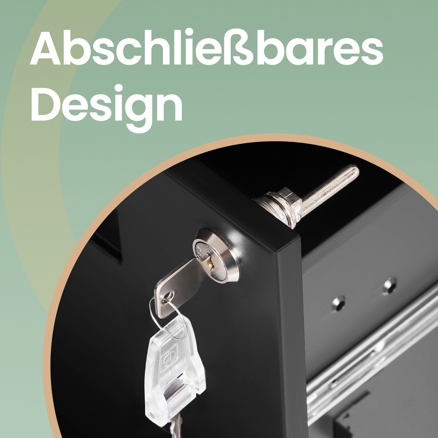 Rollcontainer für Büro, Metall, Abschließbar
