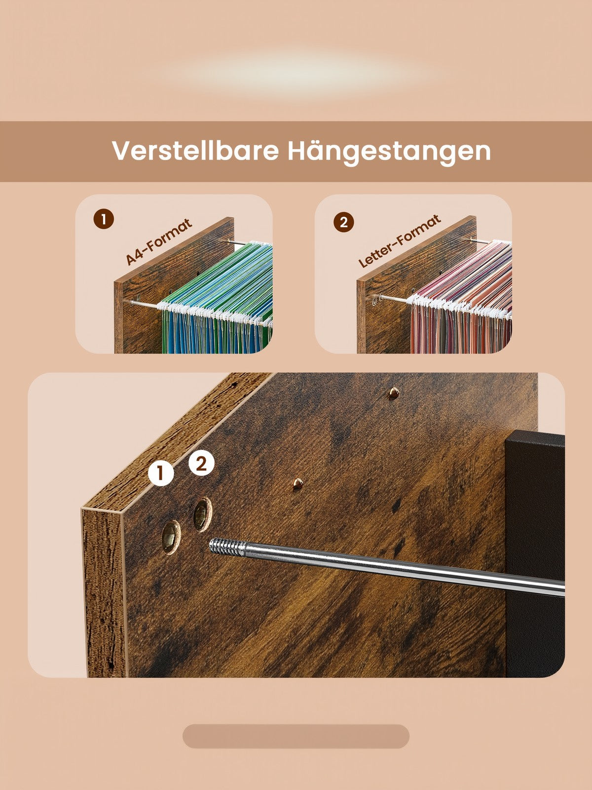 Aktenschrank mit 2 Schubladen