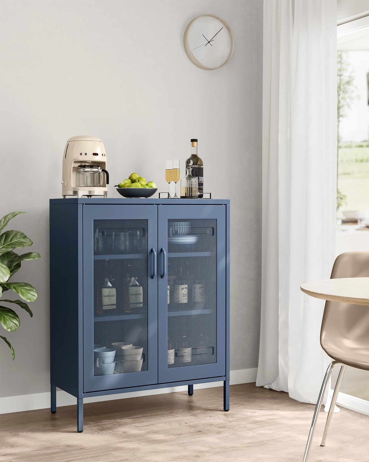 Mehrzweckschrank mit Gittertüren mitternachtsblau
