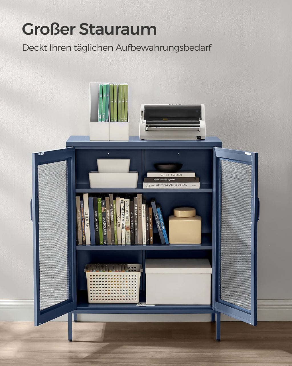 Mehrzweckschrank mit Gittertüren mitternachtsblau