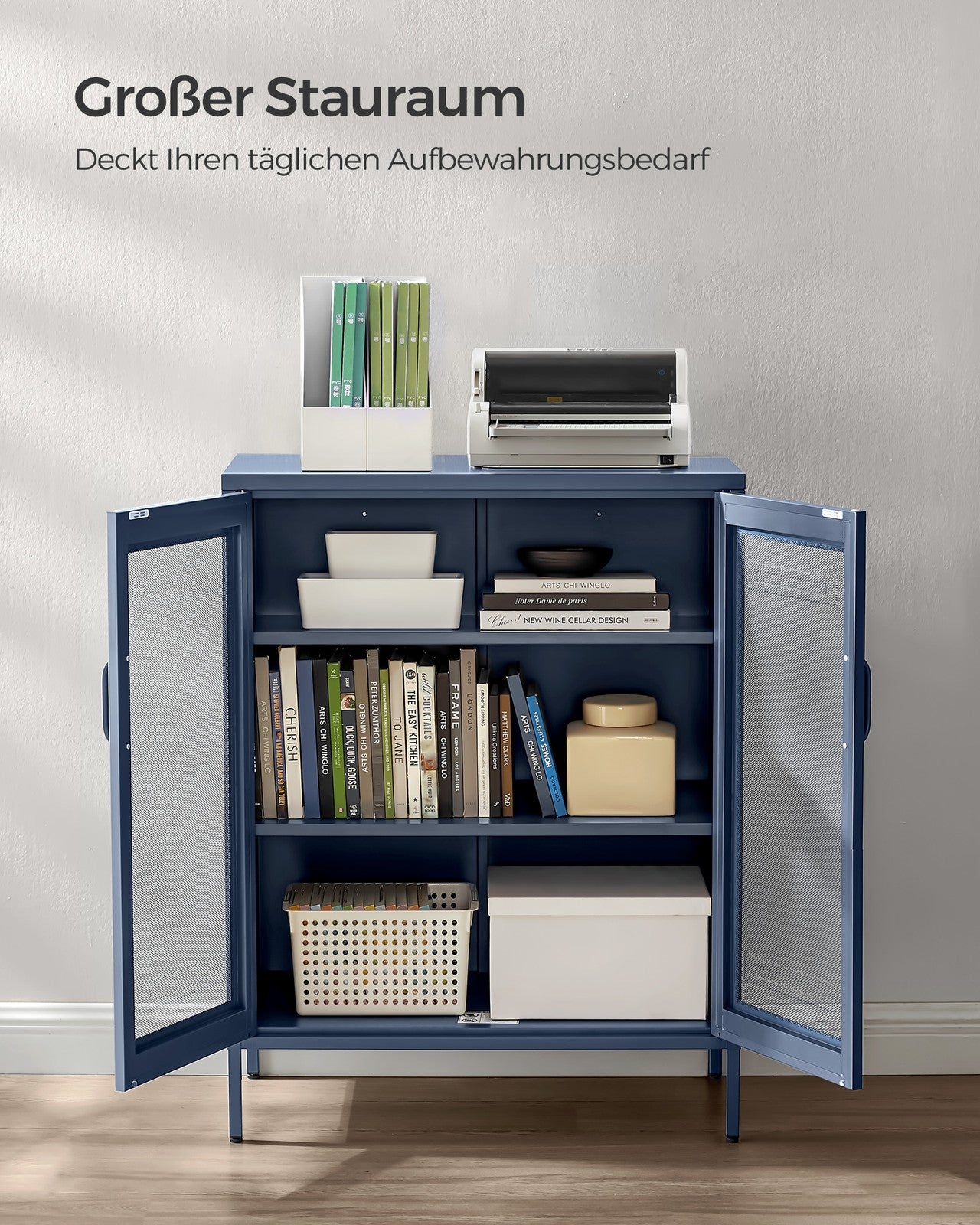 Mehrzweckschrank mit Gittertüren mitternachtsblau