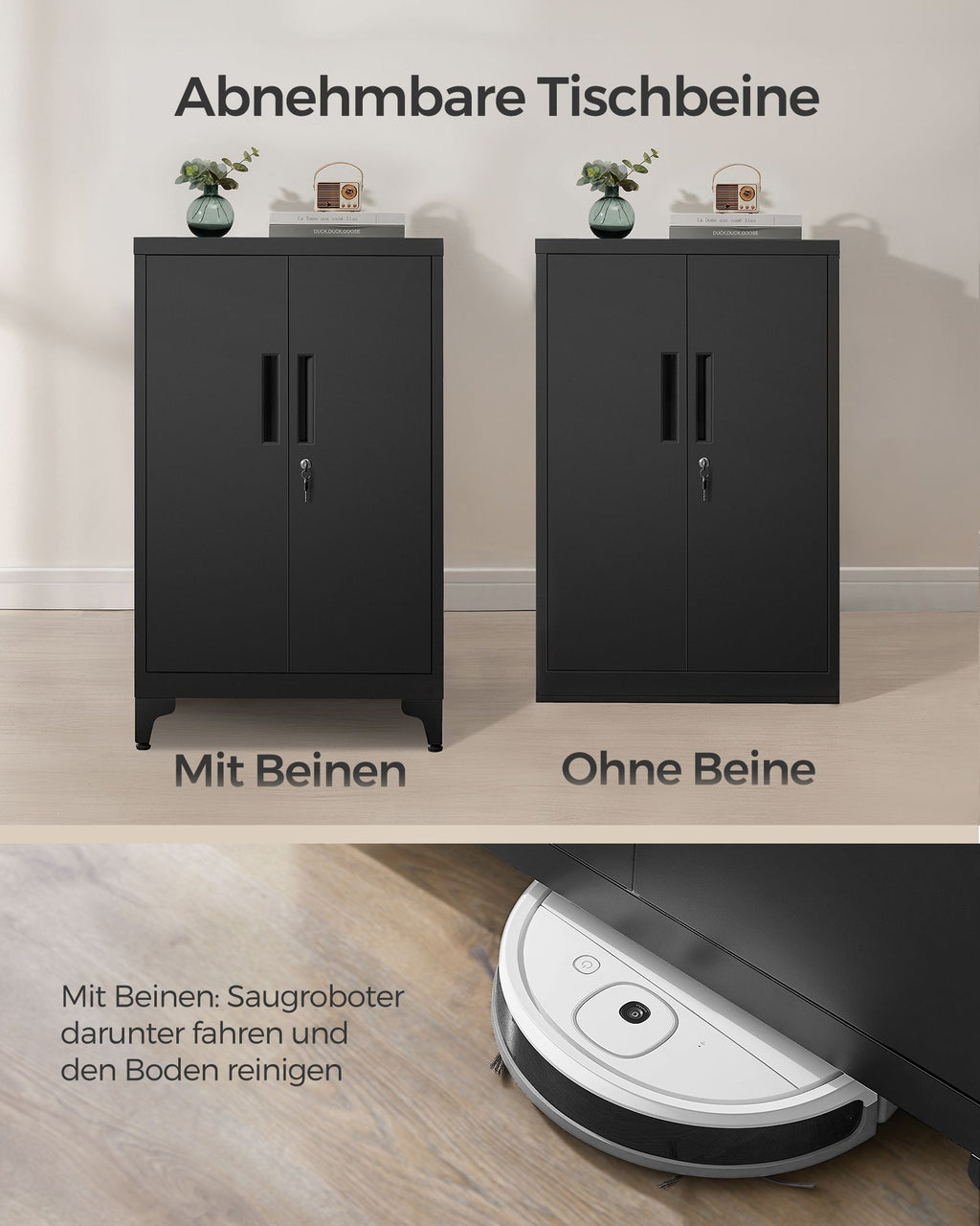 Aktenschrank mit 2 Türen aus Stahl