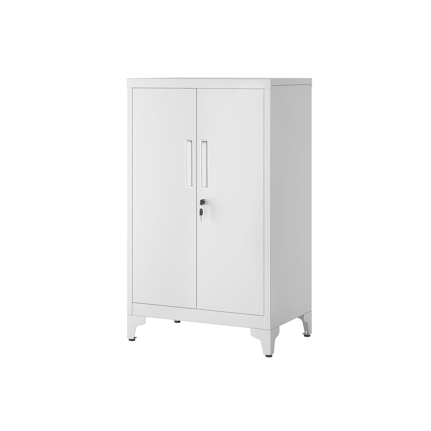 Aktenschrank abschließbar mit 2 Türen 40 x 60 x 90 cm mattgrau