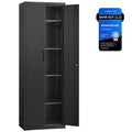Aktenschrank mit 5 Ebenen 40 x 60 x 180 cm Mattschwarz