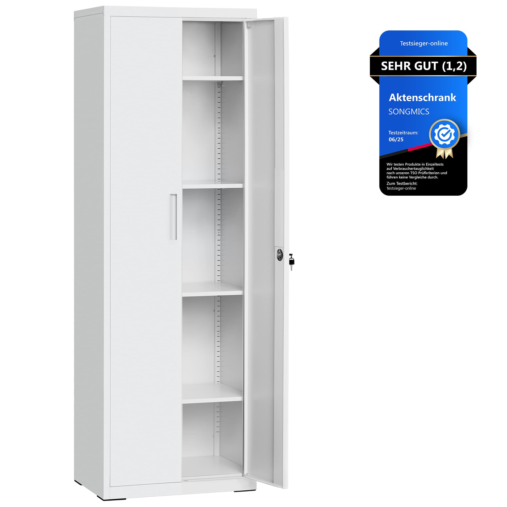 Aktenschrank mit Doppeltüren und 5 Ebenen