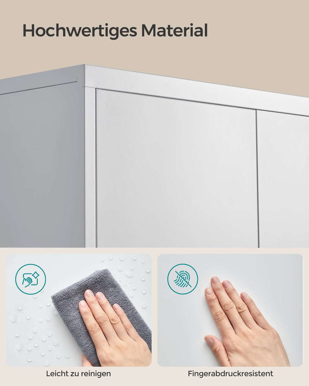 Aktenschrank mit Doppeltüren und 5 Ebenen