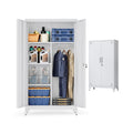 Mehrzweckschrank mit 2 Türen 5 Fächer 80 x 40 x 165 cm mattgrau