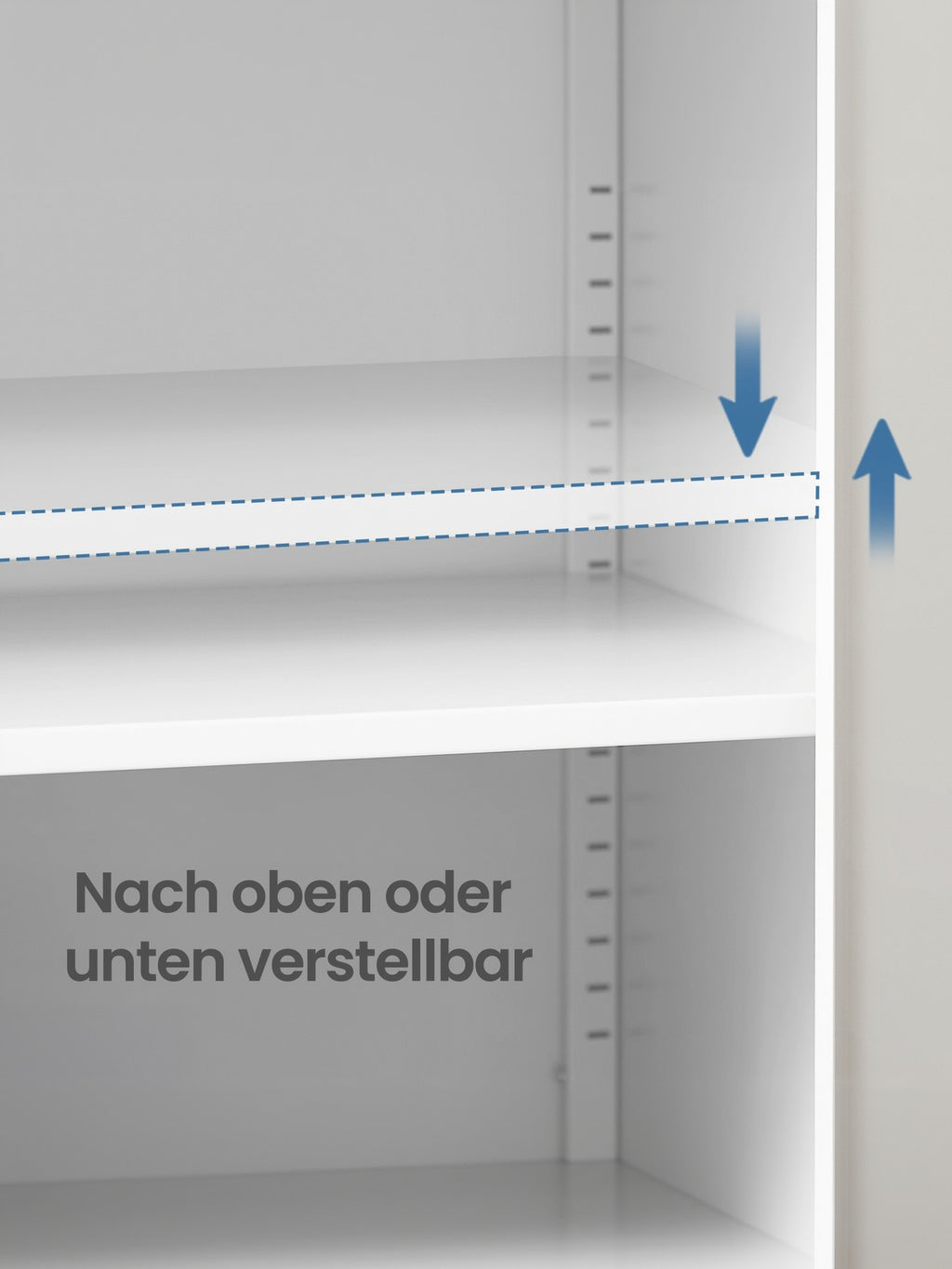 Aufbewahrungsschrank für Garage oder Büro mit Schloss, weiß
