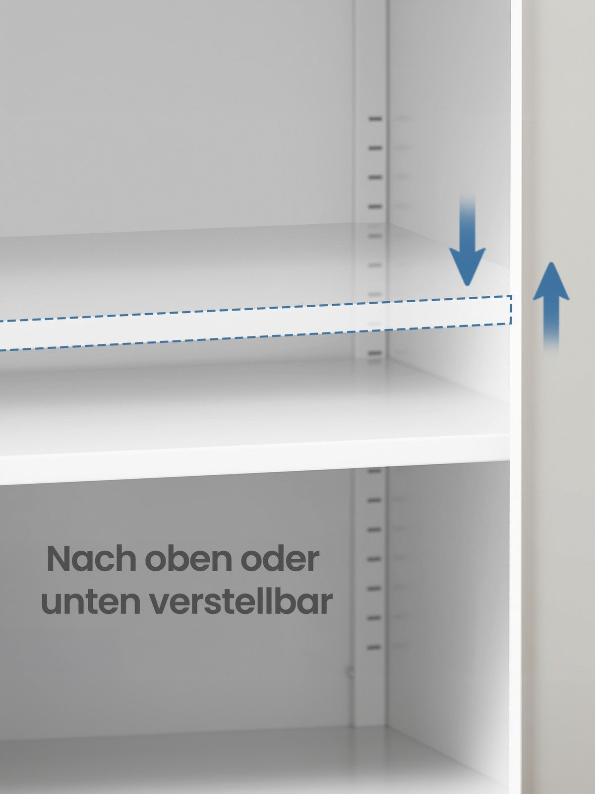Aufbewahrungsschrank für Garage oder Büro mit Schloss, weiß
