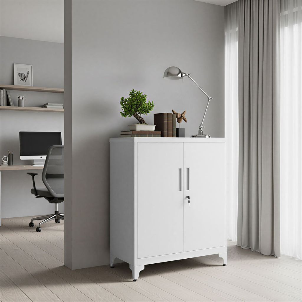 Aktenschrank, Mehrzweckschrank, Büroschrank mit 2 Türen
