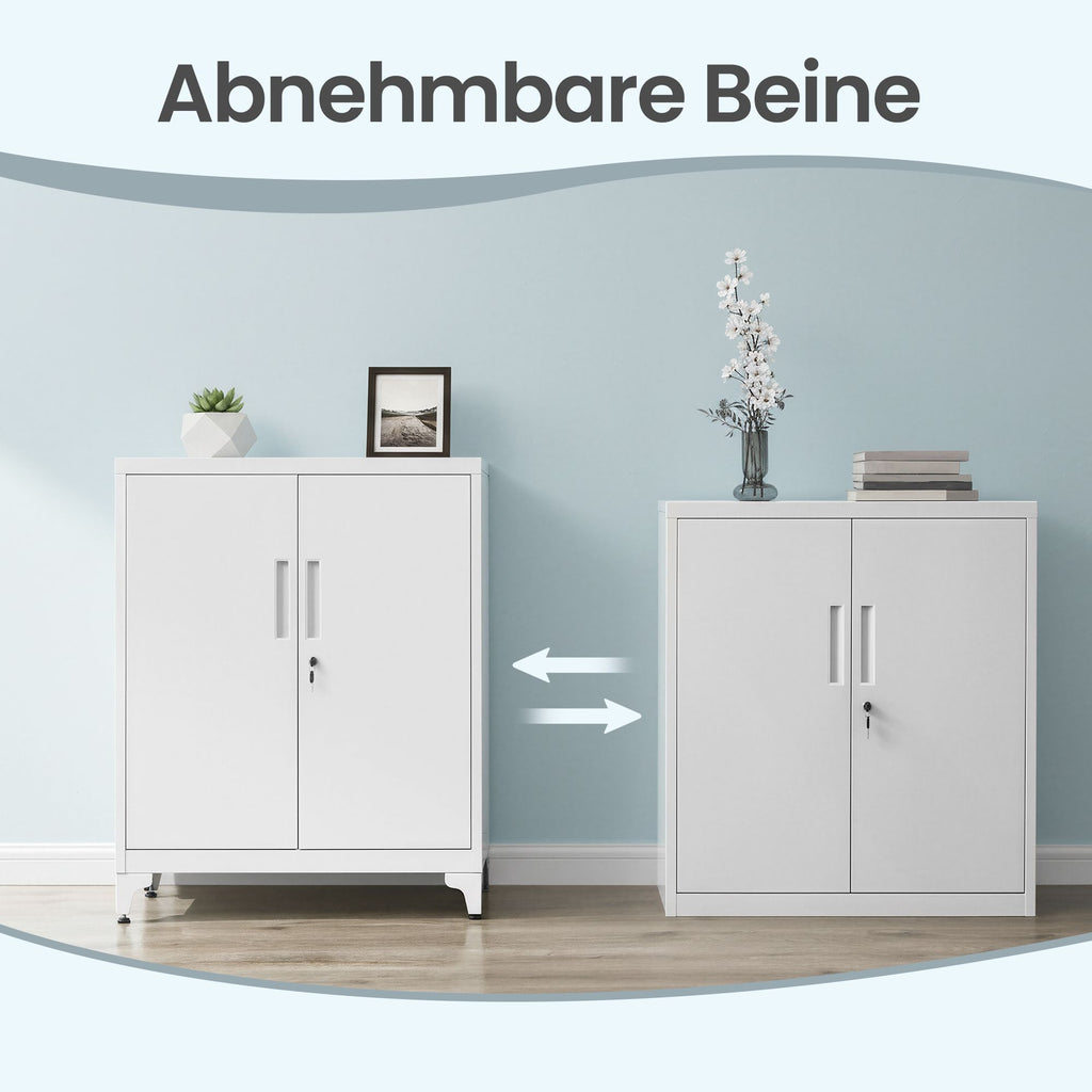 Aktenschrank, Mehrzweckschrank, Büroschrank mit 2 Türen