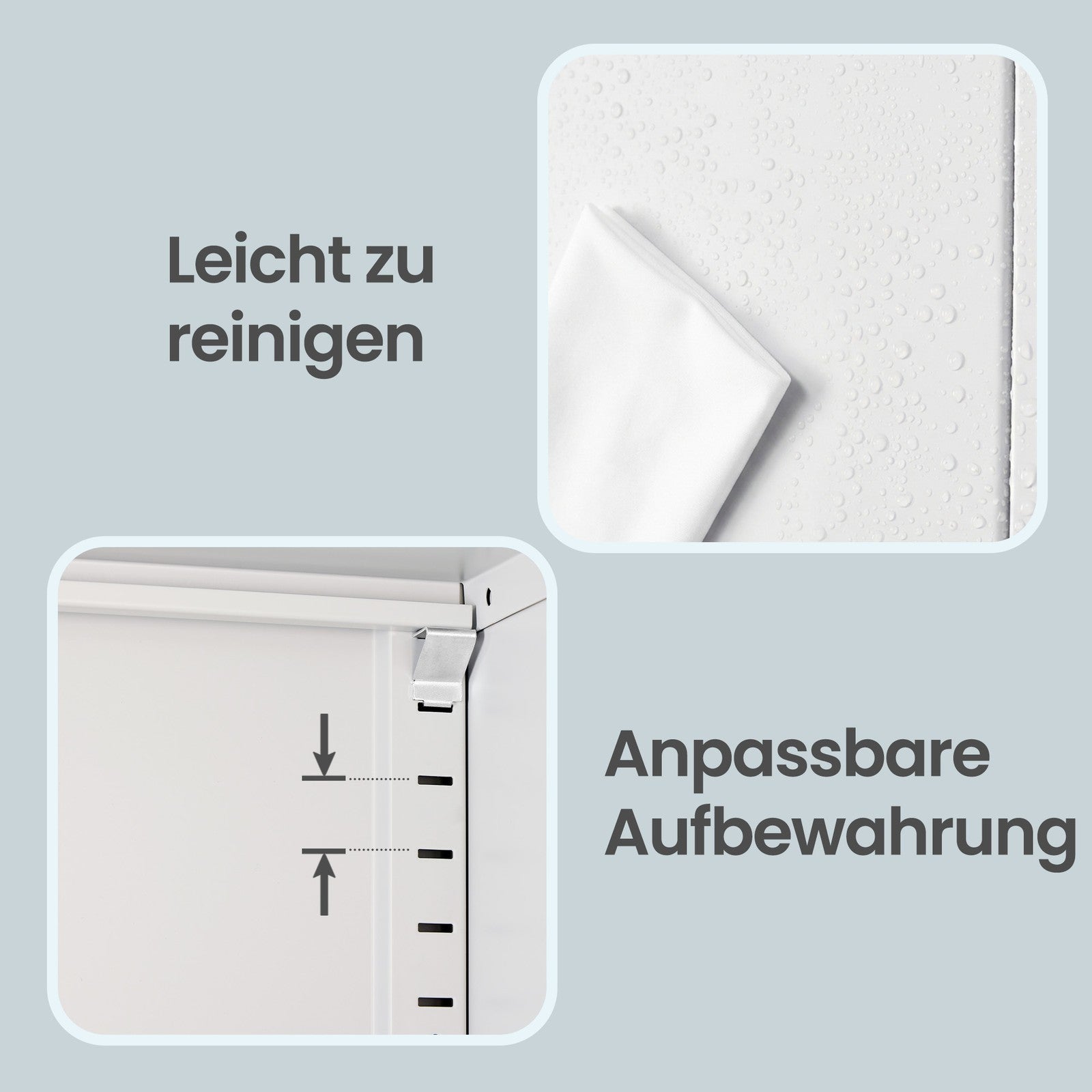 Aktenschrank, Aufbewahrungsschrank, 4 Schranktüren und 2 Schlösser