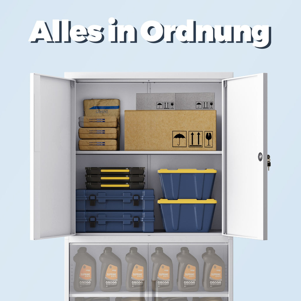 Aktenschrank, Aufbewahrungsschrank, 40 x 80 x 180 cm