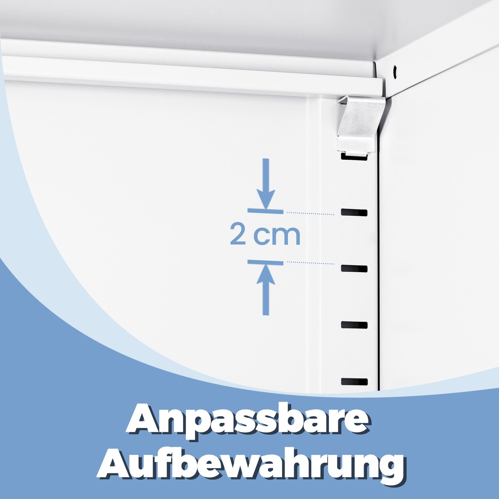 Aktenschrank, Aufbewahrungsschrank, 40 x 80 x 180 cm