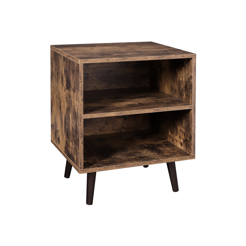 Offener Nachttisch Retro Holzoptik