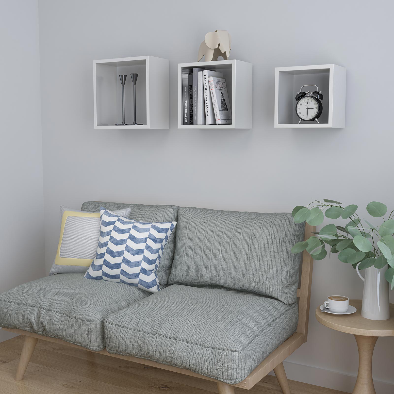 Quadratische Schweberegale 3er Set
