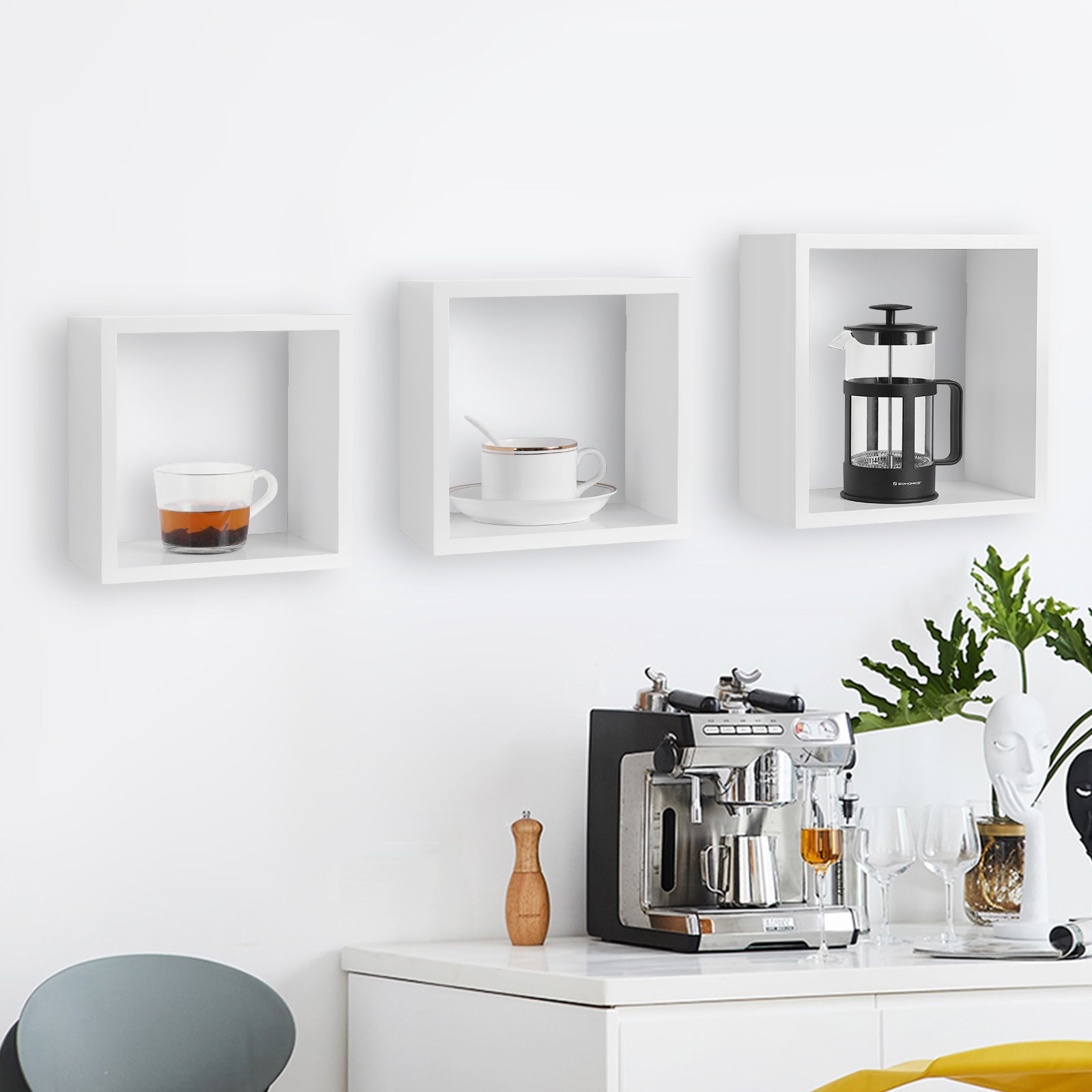 Quadratische Schweberegale 3er Set