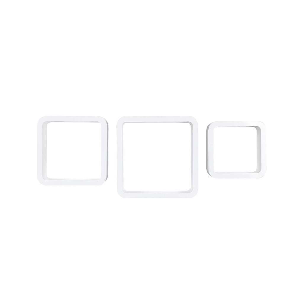 Quadratische Wandregale 3er Set Weiß