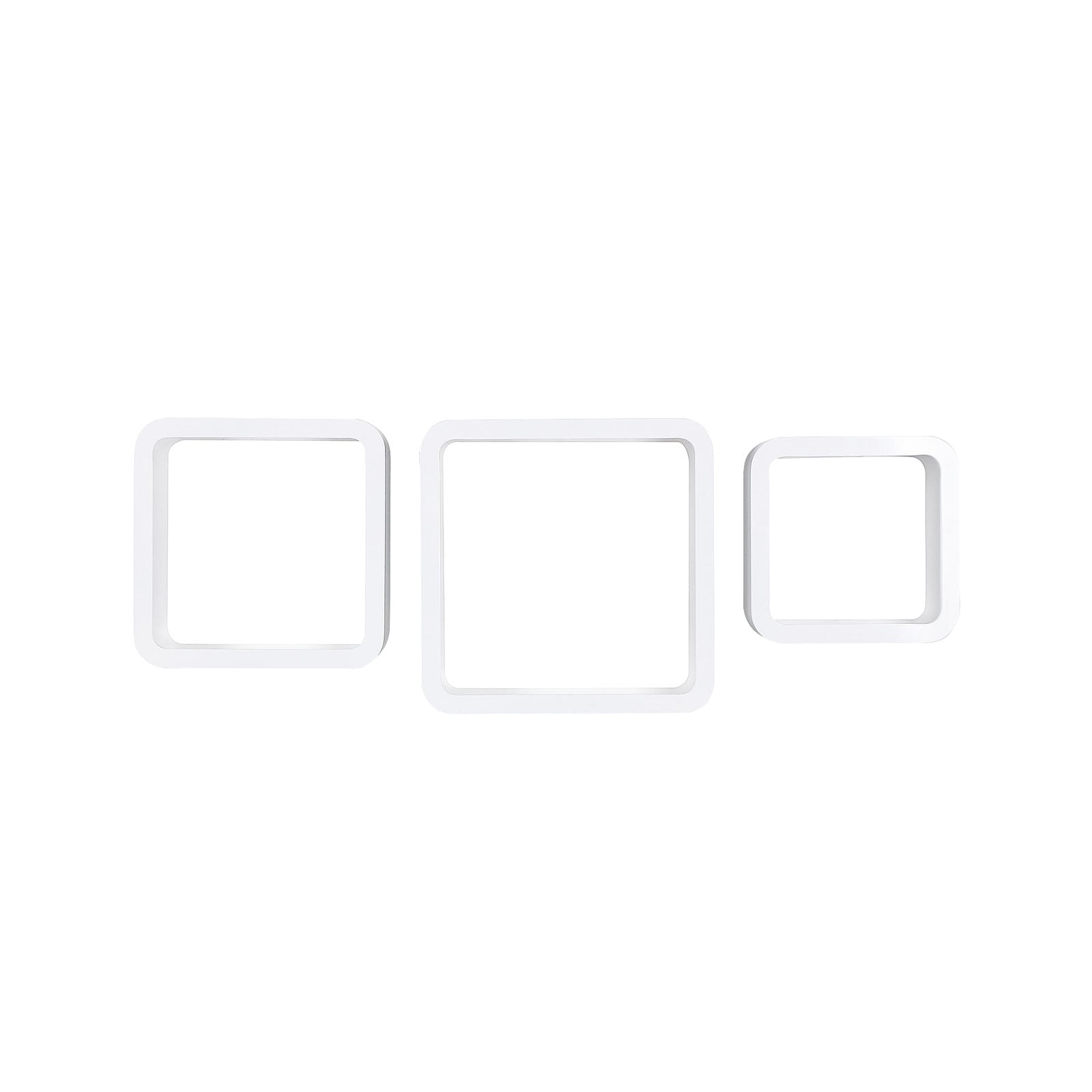 Quadratische Wandregale 3er Set Weiß