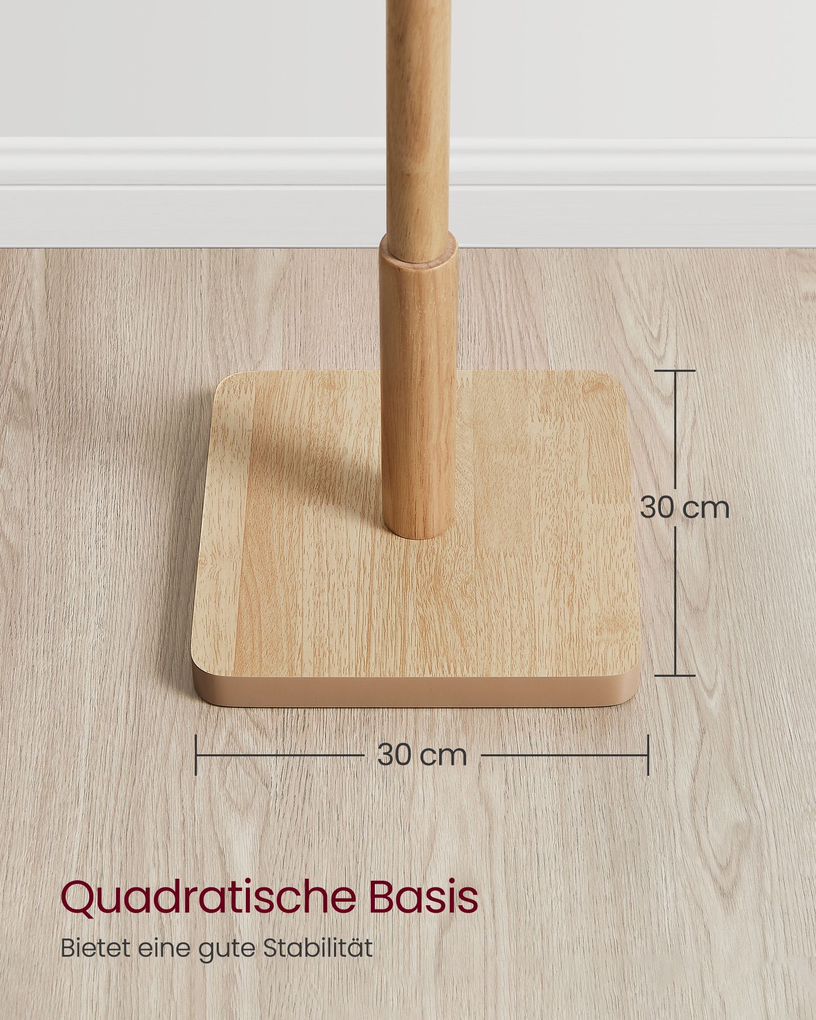 Garderobenständer 8 Haken für Jacken wolkenweiß