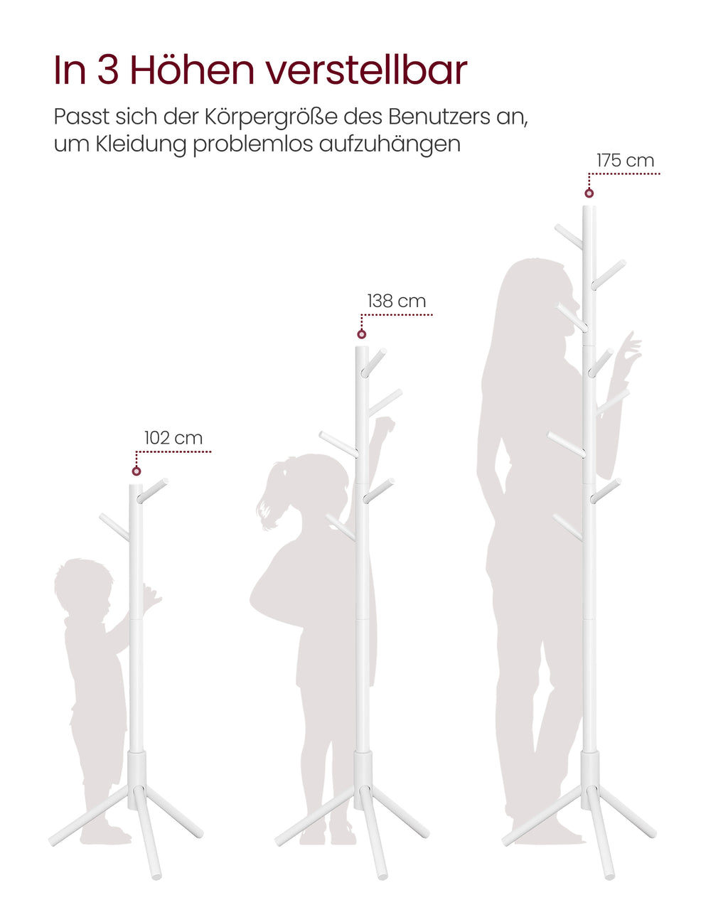 Freistehender Kleiderständer