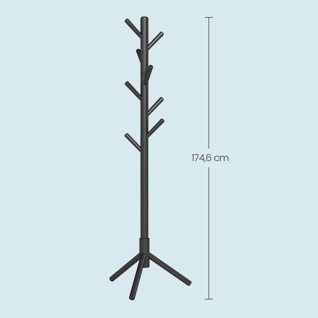 Garderobenständer, Kleiderständer aus Massivholz, Garderobe in Baumform