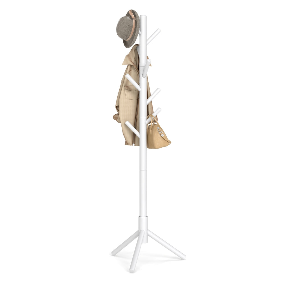 Garderobenständer, Kleiderständer aus Massivholz, Garderobe in Baumform