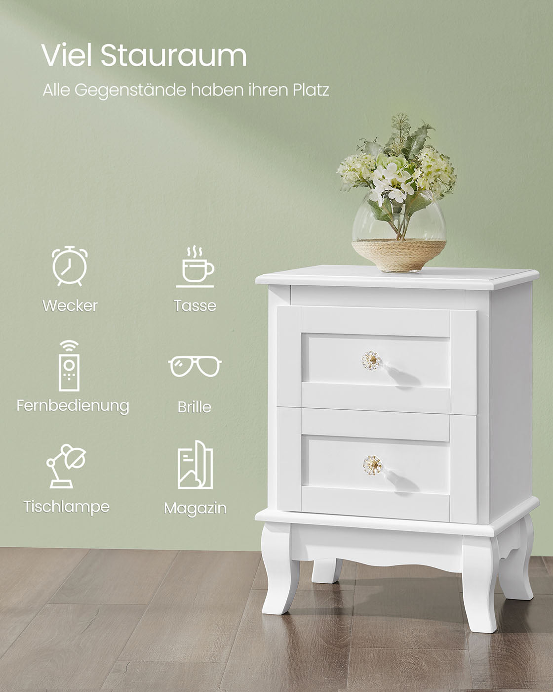 Romantische Nachttische 2er Set