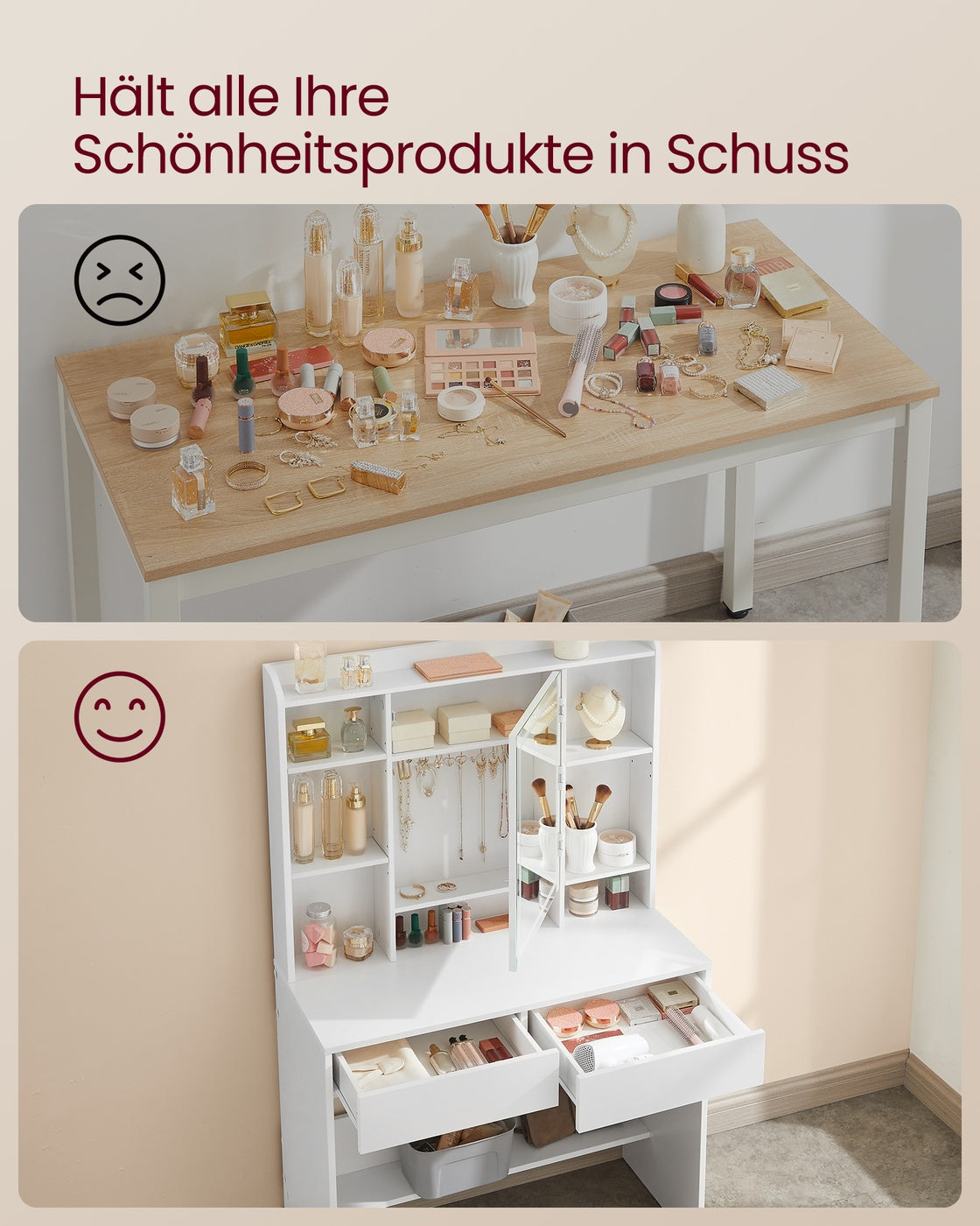 Schminktisch mit LED-Beleuchtung