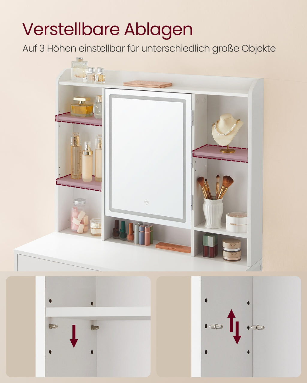 Schminktisch mit LED-Beleuchtung
