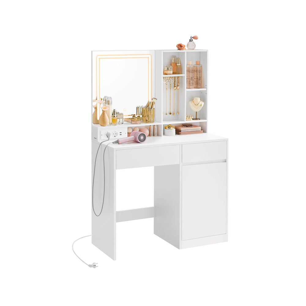 Schminktisch mit LED-Beleuchtung 90 cm breit