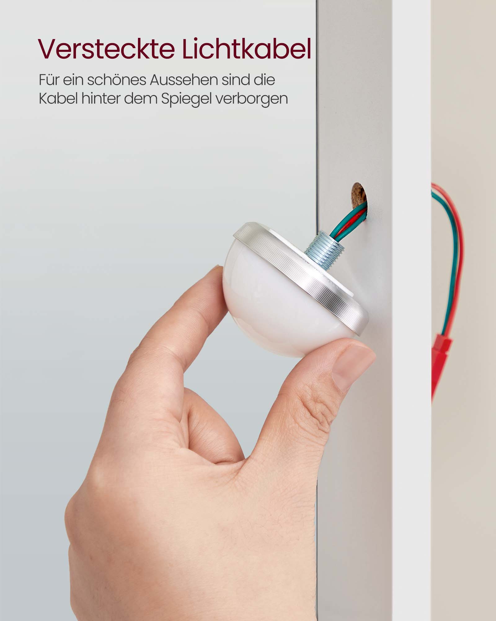 Schminktisch mit LED-Beleuchtung modern weiß