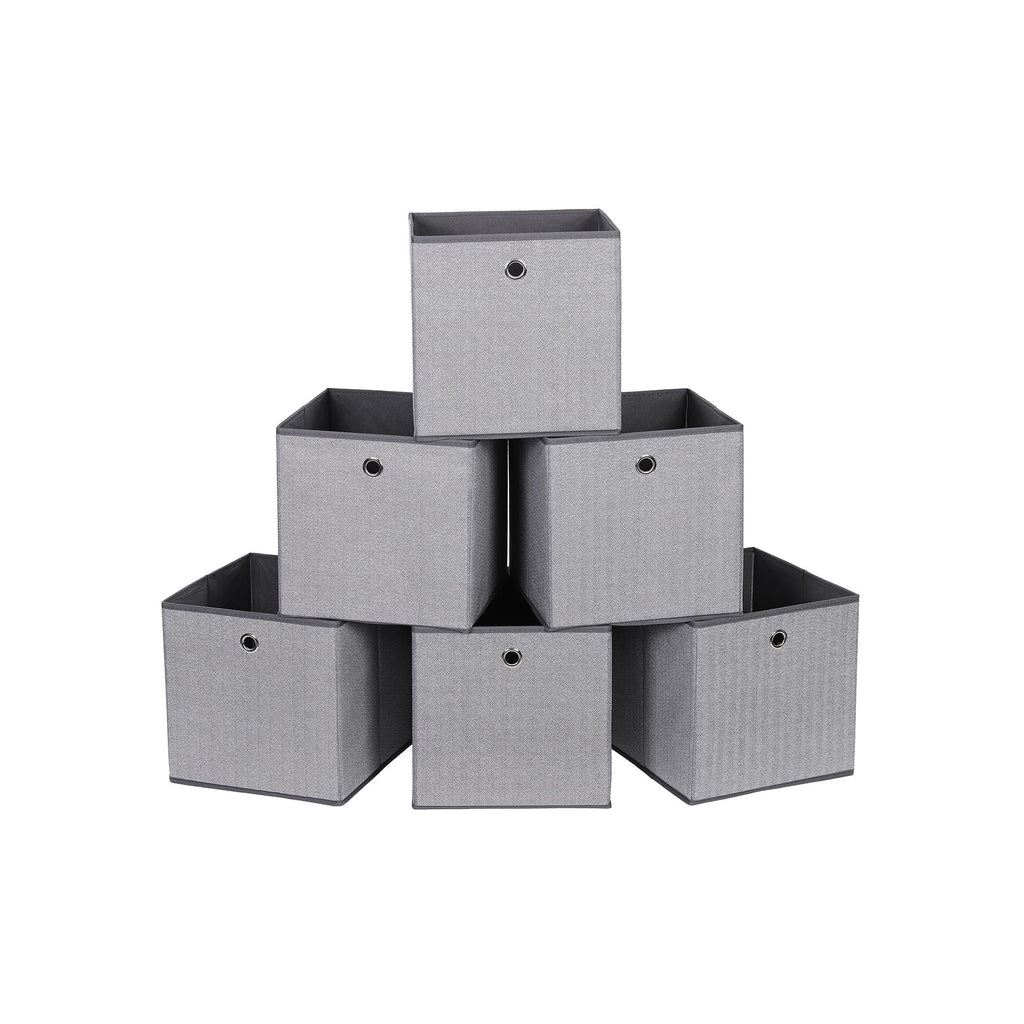 Aufbewahrungsboxen 6er Set Dunkelgrau