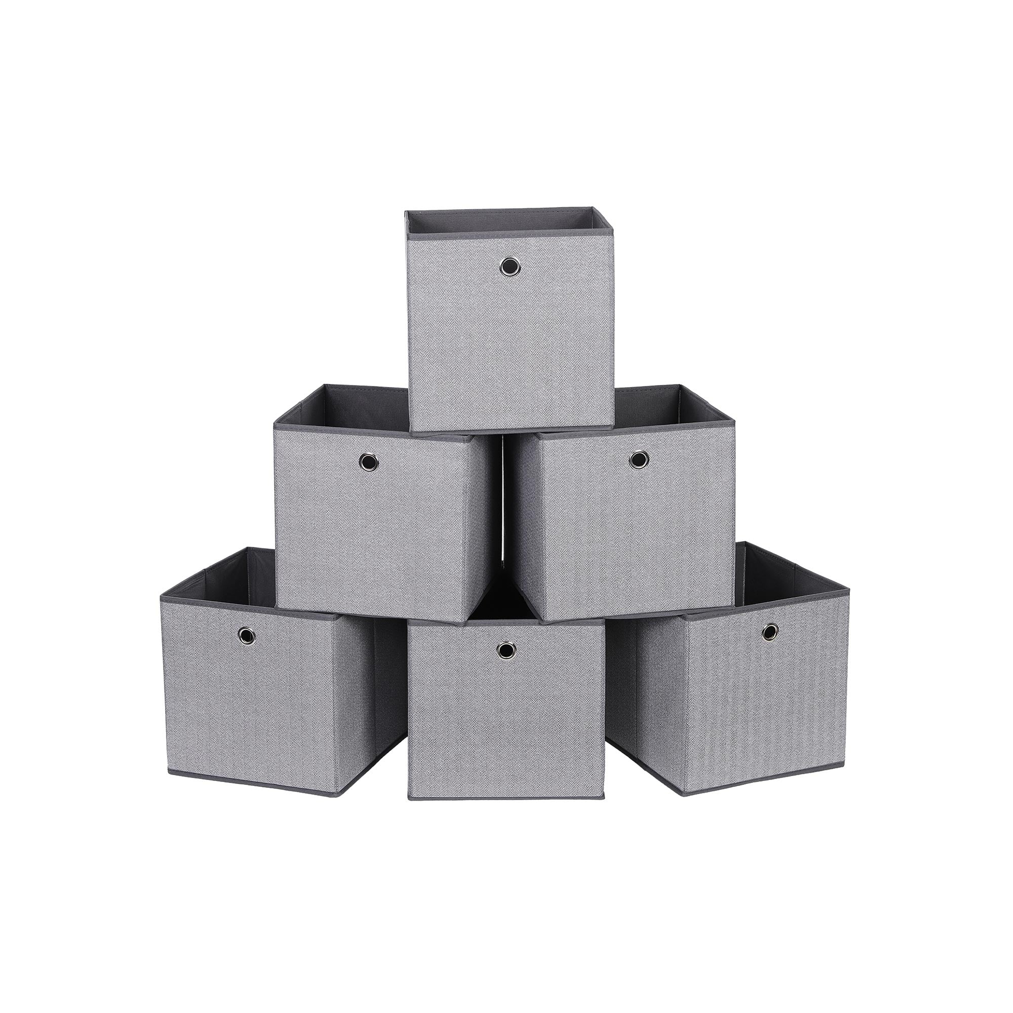 Aufbewahrungsboxen 6er Set Dunkelgrau