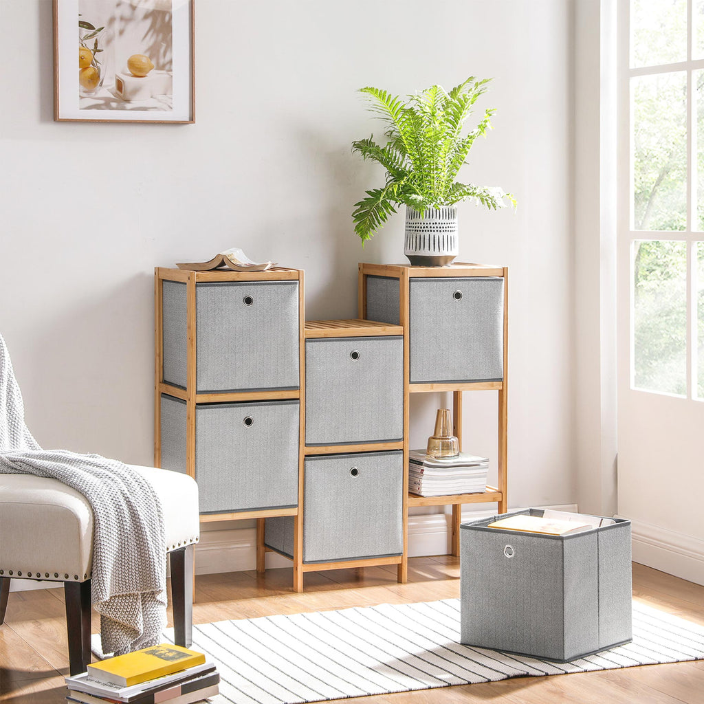 Aufbewahrungsboxen 6er Set Dunkelgrau