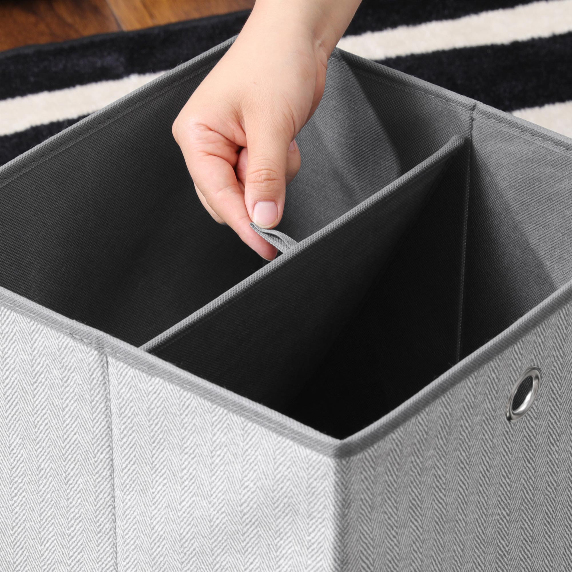 Aufbewahrungsboxen 6er Set Dunkelgrau