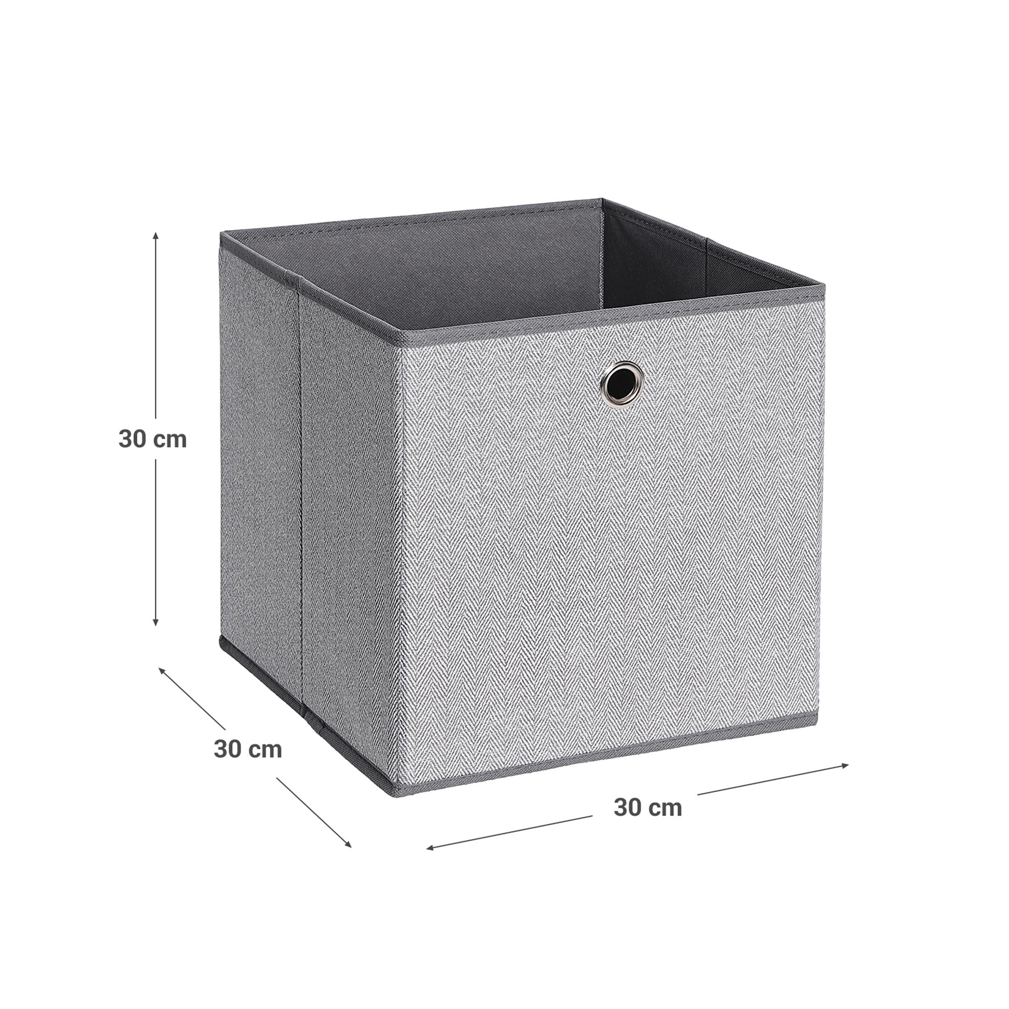Aufbewahrungsboxen 6er Set Dunkelgrau