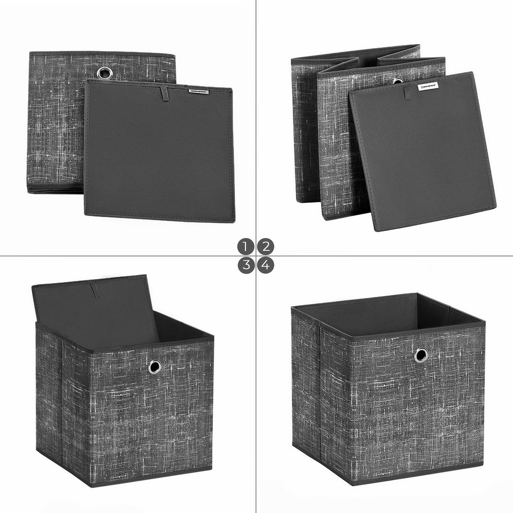 Aufbewahrungsboxen 6er Set Schwarz