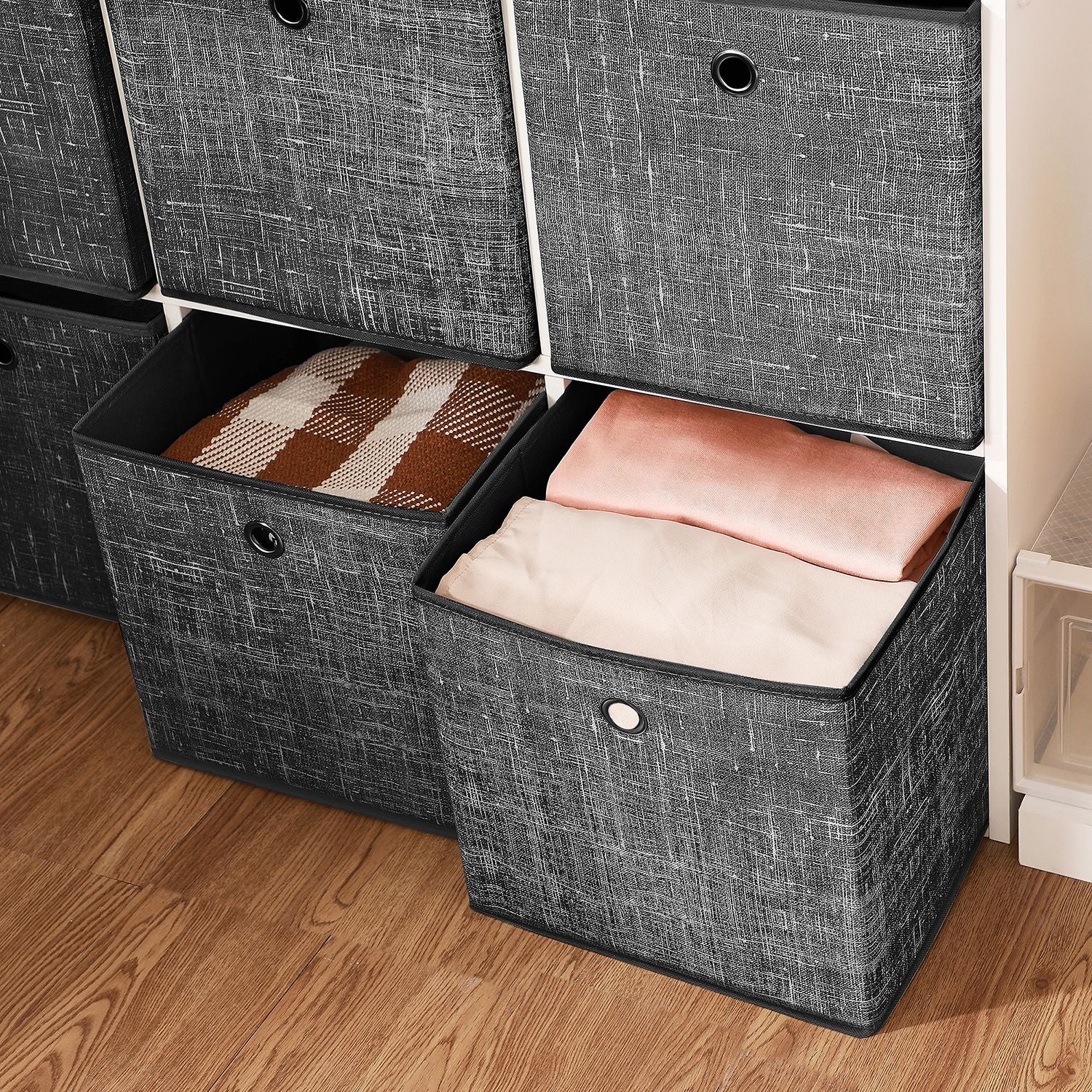 Aufbewahrungsboxen 6er Set Schwarz