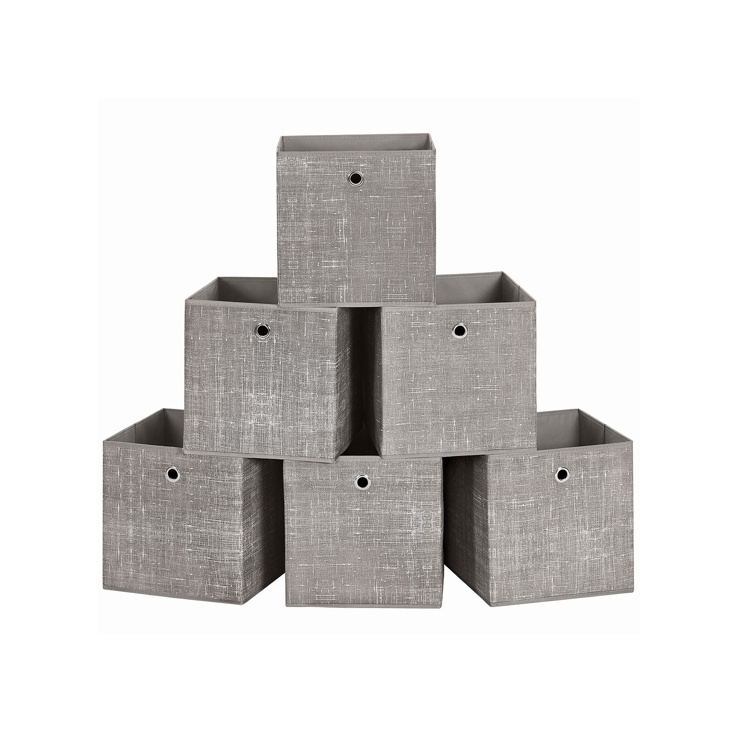 Aufbewahrungsbox 6er Set taupe meliert