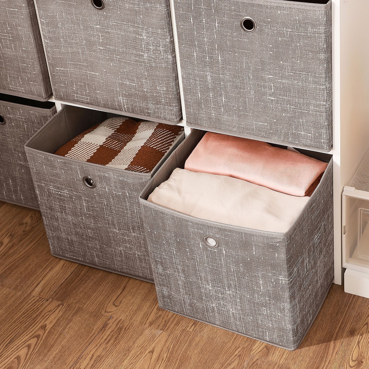 Aufbewahrungsbox 6er Set taupe meliert