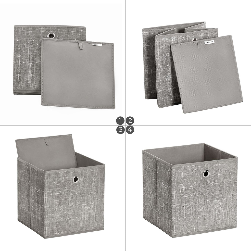 Aufbewahrungsbox 6er Set taupe meliert