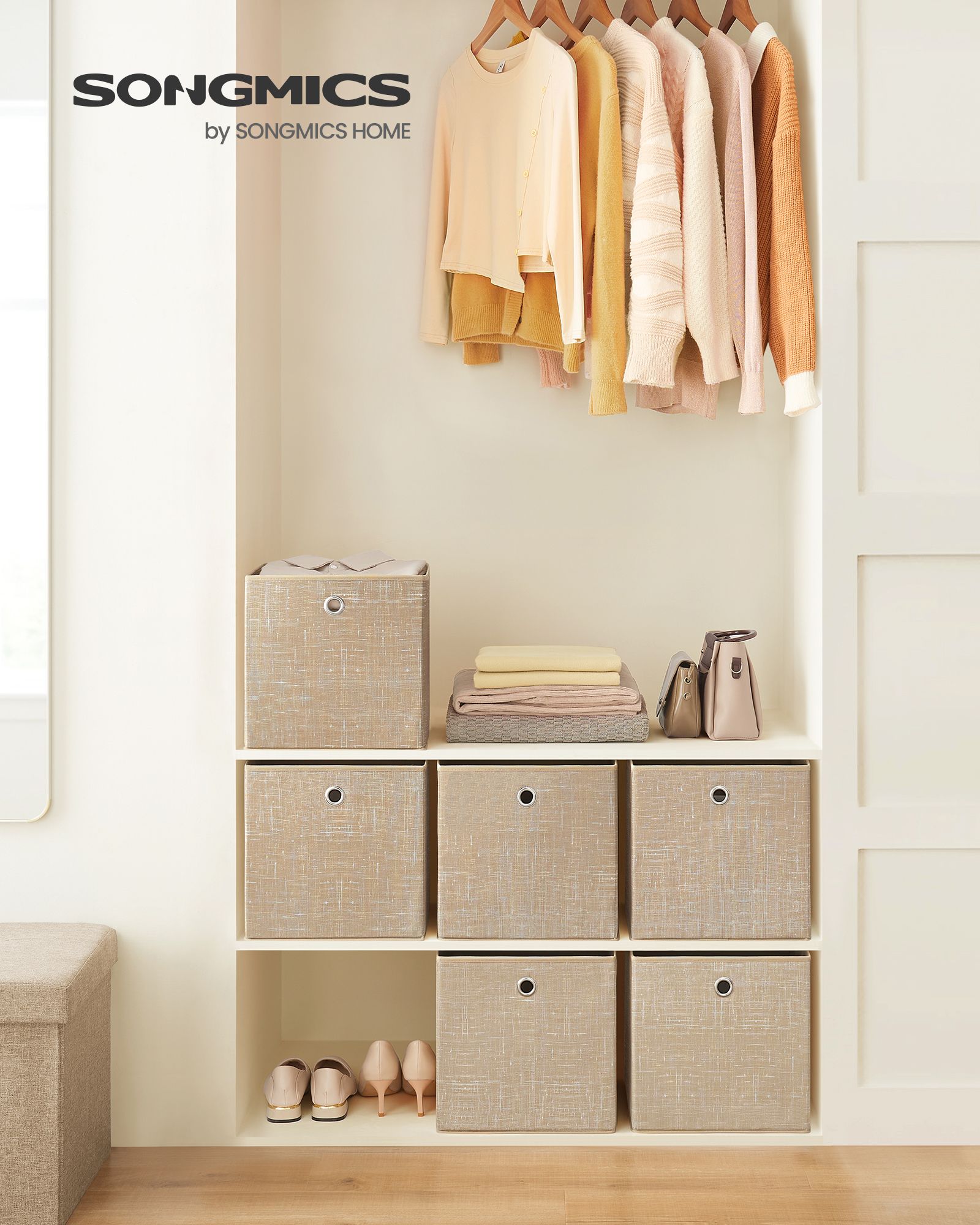 Aufbewahrungsbox 6er Set sandbeige