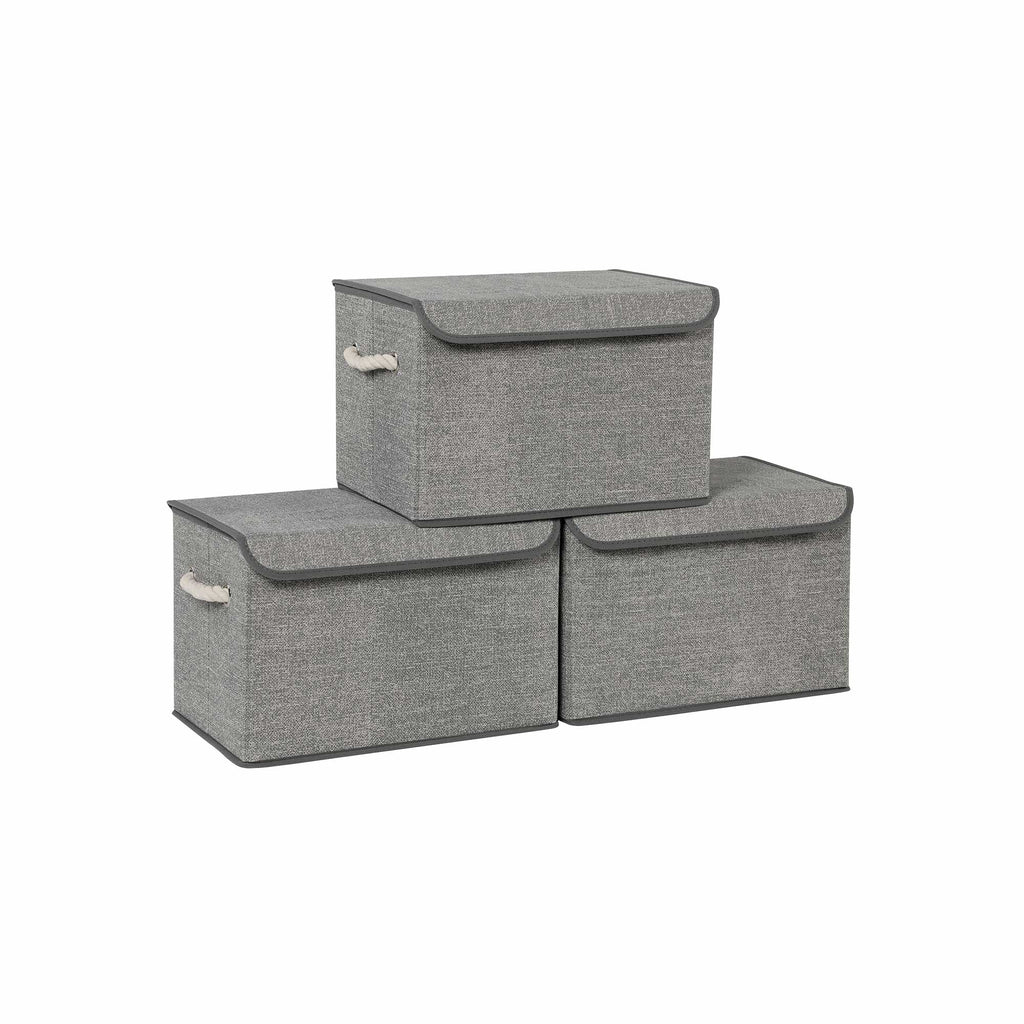 Stoffboxen mit Deckel 3er Set