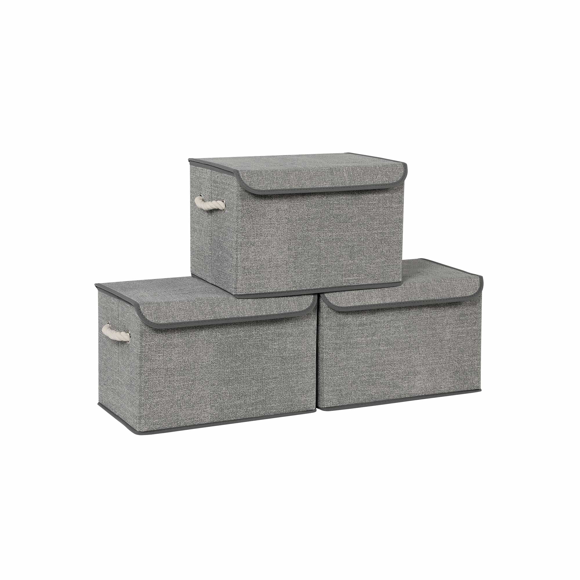Stoffboxen mit Deckel 3er Set