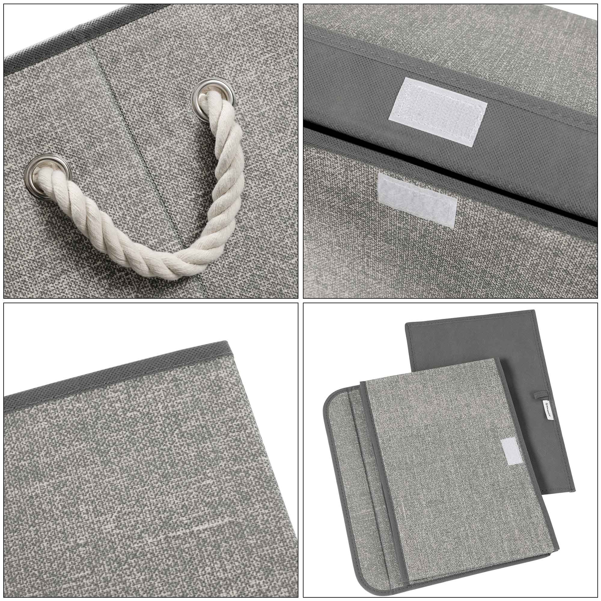 Stoffboxen mit Deckel 3er Set